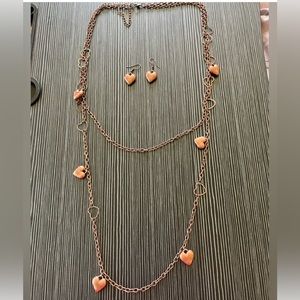 Copper heart necklace